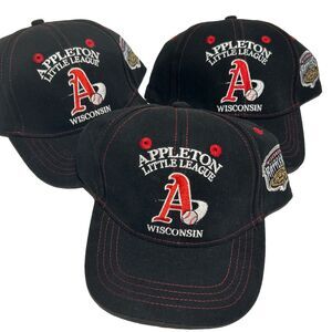 NEW Set of 3 Youth Appleton Little League Timber Rattlers Hat Adjustable Strap